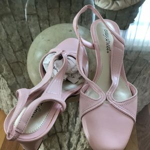 Comfortable slip on heels never worn.